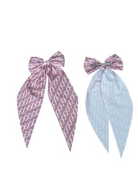 CUTE PINK FABRIC HAIR BOW CLIP FASHION ACCESSORY